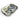 Small Metal Vintage Blue Snake Trinket Tray