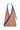 multicolored pink, white and cobalt pleated satin y shoulder bag by multitudes