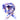 periwinkle water lily print cotton scarf