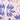 periwinkle water lily print cotton scarf