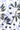 blue water lily print cotton scarf