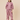 Cropped Cotton Pyjamas in Pink & Burgundy Stripe