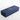 Navy blue box with a gold logo on a white background