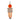 Decorative Halloween figure with orange pumpkin head and diamond-patterned body on a white background