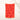Red tomato patterned towel hanging on a line against a white background