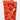 Red tomato patterned towel with a wooden spoon on a white background