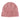 Pink knit beanie on a white background