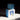 A blue candle on a white surface