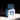 A blue candle on a white surface