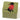 Square tin box with a black dog in a red sweater design on a green background