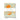 Tea towel with orange and leaf pattern packaging on a white background