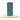 A blue and yellow candle holder on a white background. 