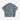 A navy and white patterned short sleeve shirt on a white background. 