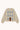 Cream colored cardigan with light blue windows and a brown door embroidered on the front, on a white background.