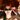 A model wearing sunglasses on a tile background. 