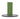 A green and black candle holder on a white surface.