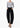 Person wearing a gray long-sleeve top and black wide-leg pants on a white background