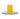A yellow and blue candle holder on a white background. 