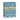 Patterned paper bag with blue and yellow design on a white background