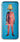 Phone case with a lamp-headed character in a suit on a blue background