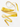 A yellow leather belt on a white background