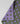 Green and purple checkered fabric on a gray background