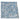 Detail of a pair of lacy blue and white pants on a white background. 