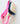 Neon pink and Cream Hip/Cross body bag