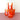 bright orange striped tumblers on a pink surface with a white background