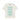 a white t-shirt with green and blue flowers on a white background. 
