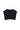 A black knit top with a white background